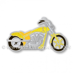 Motorcycle Yellow Ribbon Pin