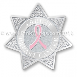 Police Pink Ribbon Pin