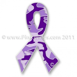 Purple Camo Pin for Pancreatic Cancer & All Cancer Awareness