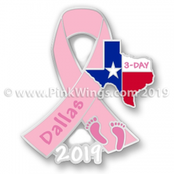 Dallas 2019 3-Day Pink Ribbon Pin